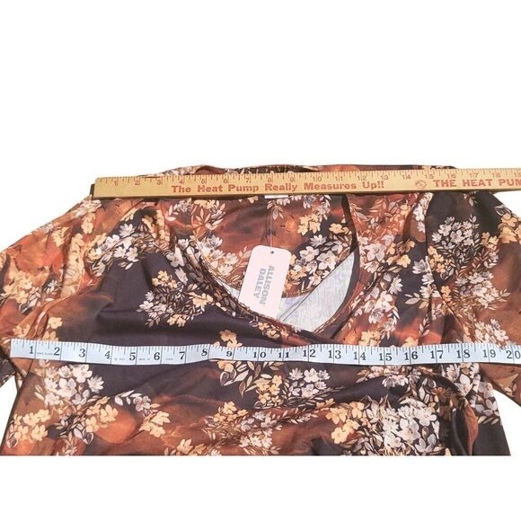Allison Daley Blouse Sz L Floral Multicolor Boho NWT - Picture 8 of 9